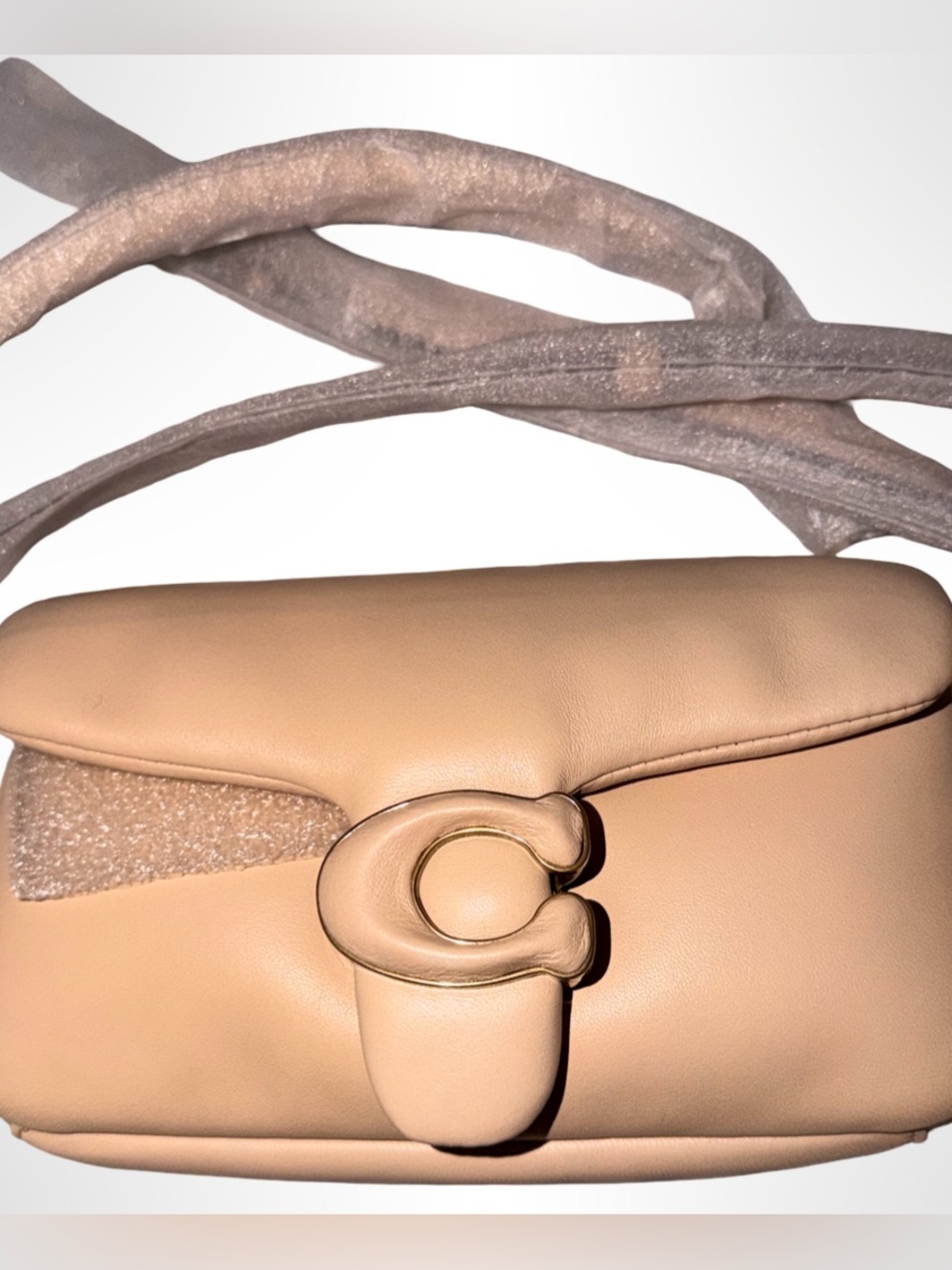 Coach Pillow tabby 18 Leather Shoulder Bag with Signature C Buckle